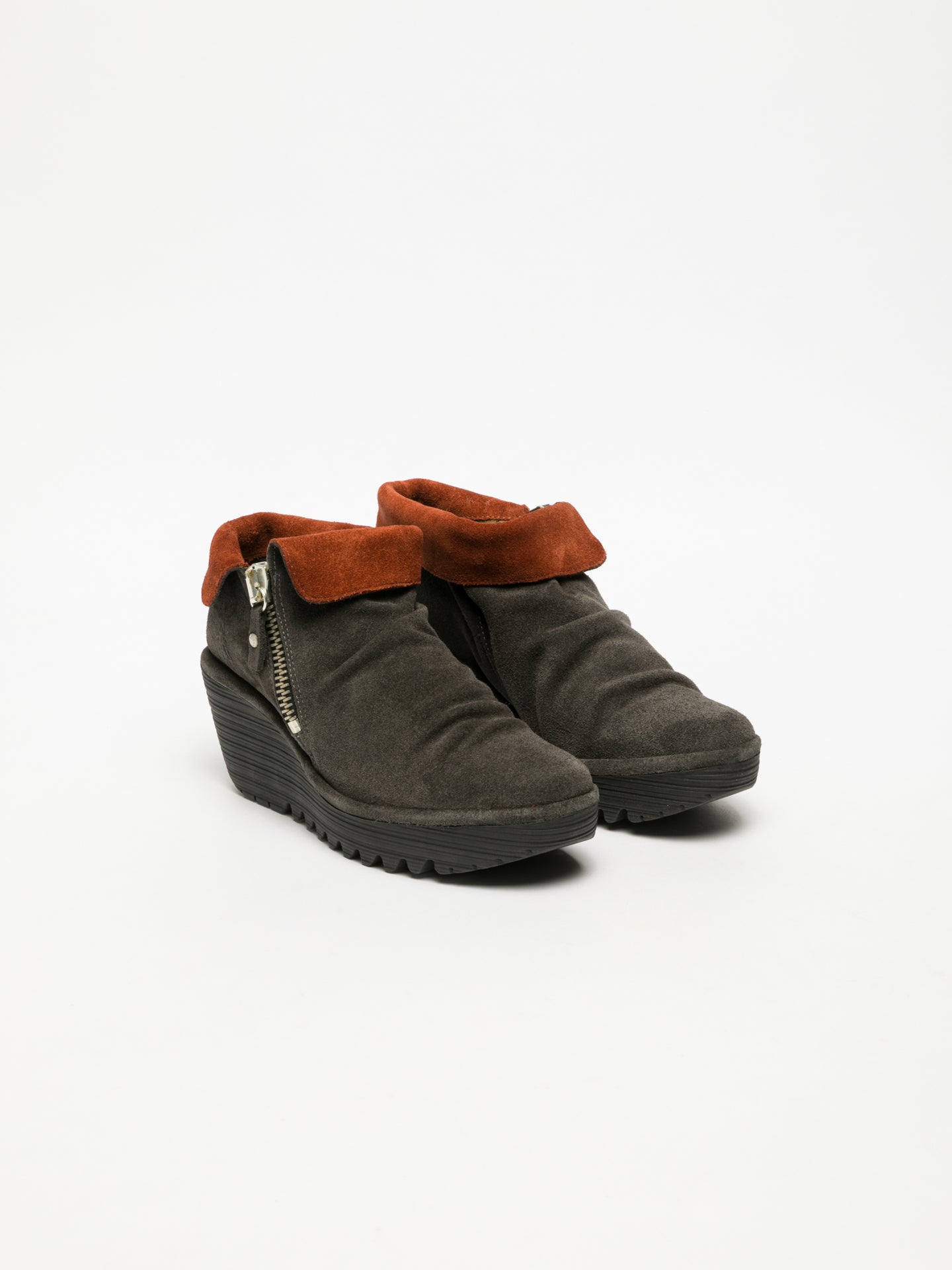 Fly London Botins com Fecho em Cinzento Escuro